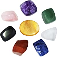 Juego de 8 piedras de chakra- cristales curativos- para meditación de cristal- reiki o como piedras de preocupación o…